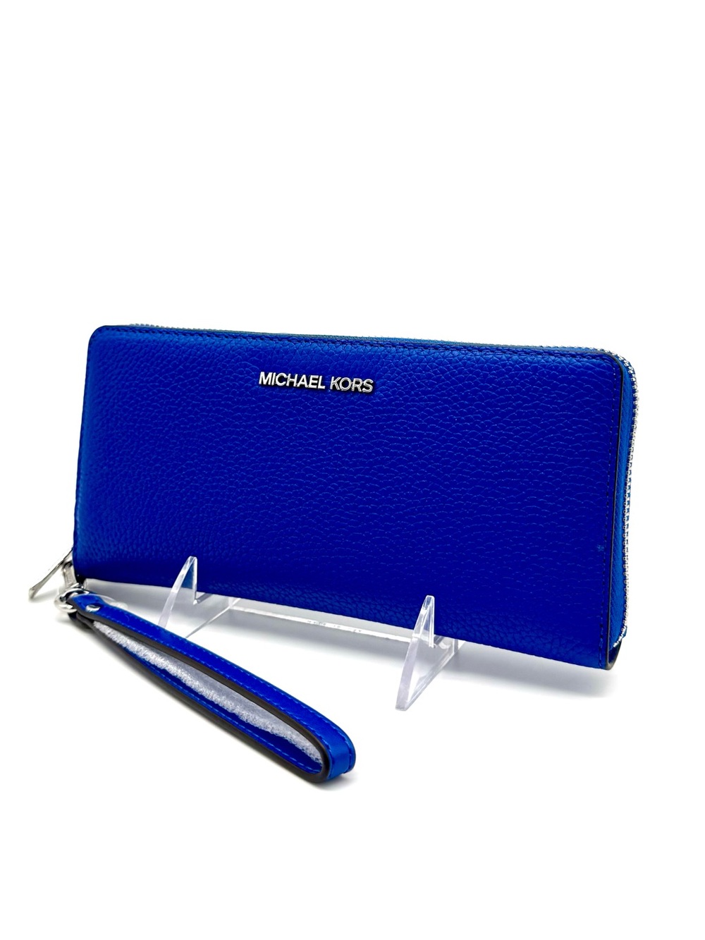 Michael Kors Jet Set Travel Large Leather Continental Wallet Galaxy Blue